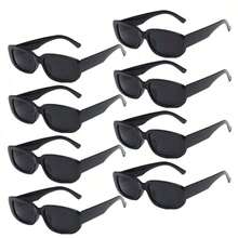 1/2副复古方形眼镜，经典方形镜框，适用于婚礼、新娘送礼会、单身派对、摇滚主题派对（男女通用）、情人节装饰、婚礼回礼、伴娘礼物、毕业装饰等场合。