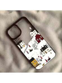 Custodia per telefono invernale e natalizia con motivo neve, compatibile con 17, 16, 15, 14, 13, 12, 11 Pro Max, 16E, 17 Air, X, XR, XS, 7, 8 Plus, cover trasparente - d - Visualizzare 9