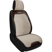 1pc Breathable Linen Texture Car Seat Cushion Comfortable And Wearable Car Seat Cover Universal Fits Most Cars - Multicolor - View 11