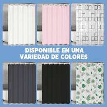 TendenciaCortina De Ducha Con Ganchos 200x200cm ImpermeableCalidad premium - Blanco - Ver 11