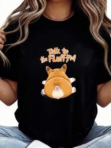 Funny Corgi_ Corgi Butt_ Corgi Sploot_ Corgi Lover_ Dog Mom Gift Unisex T-Shirt-2 - 黑色3 - 查看 3