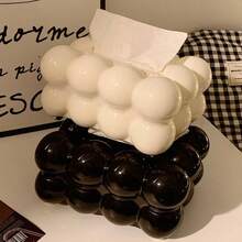 Luxury Soft Cloud Tissue Box, High-End Decorative Tissue Holder For Living Room, Bathroom, Toilet, Home Use - Multicolor - View 4
