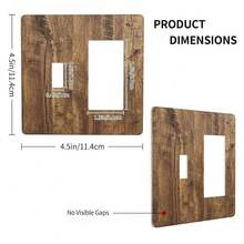 Light Switch Cover Brown Rustic Wood Westen Country 2 Gang Toggle Rocker Combo Socket Cover Wall Plates Decorative Switch Plates And Outlet Covers For Farmhouse Cabin Decor - BrownRusticWoodWesternCountry - View 5