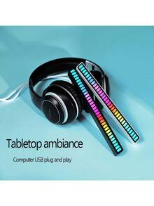 音乐节奏灯 - 派对装饰桌面智能灯条，USB供电无需电池，房间游戏室音乐节奏LED氛围灯 | - 彩色 - 查看 8