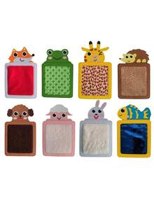 8-Texture Animal Themed Sensory Mat, Tactile Stimulation Toy For Autistic Teens, Early Movement & Sensory Awareness Training For Classrooms, Ideal Back-To-School Gift. Textured Animal Pattern Color Recognition Sensory Mat, Provides Multi-Animal Sensory Exploration Set To Enhance Play Experience. Suitable For Sensory Rooms And Classrooms. - Multicolor - View 8