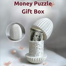 Cash Gift Money Maze Box, Mysterious Puzzle Surprise Gift, Egg-Shaped Maze Gift Box, Money Maze Puzzle Gift Box, Egg-Shaped Puzzle Gift Box With Hidden Compartment, Suitable For Cash, Gifts, Treasures, Reusable Adult Gift Box, Suitable For Christmas, Birthday, Easter - Multicolor - View 15