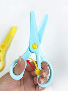 1/4pcs Macaron Color Plastic Scissors For DIY Paper Work, Plastic Tips Craft Supplies, School Art Projects, Paper Cutting Activities, Student Back To School, For Adult Man Woman Home Office, Training Scissors - Multicolor - View 8
