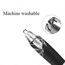 Painless Ear And Nose Hair Trimmer, Electric Nose Hair Shaver, Battery Powered Nose Hair Cleaner With Electric Haircut, Designed For Men And Women, No Batteries Required - Made Of Sturdy Plastic With A Modern Look. - 黑色 - 查看 8