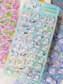 这些透明防水水晶球树脂3D包装包含巨型花朵、泰迪熊、3D立体动物形状，非常适合DIY手机壳，或作为水瓶、玩具、盒子、电子设备和其他物品的可爱装饰品。 - 彩色 - 查看 9