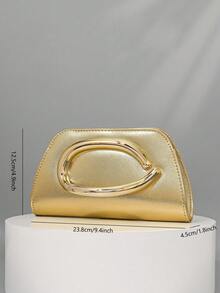 Glitter, Shiny, Luxury, Glamorous, Elegant, Exquisite Large Women Clutch Purse Evening Bag Prom Handbag With Detachable Chain For Wedding Velvet Elegant For Girls, Women, College Students, Rookies & White-Collar Workers For Party, Prom, Wedding, Party Bags,Perfect For Party Wedding Prom Dinner/Banquet Matching With Holiday Party Dress Evening Dress & Sequin Dress - 香檳色 - 查看 6