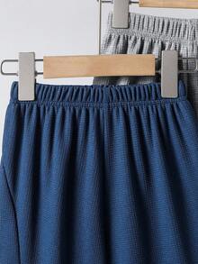 4条装儿童男童休闲抽绳裤，轻便日常裤，适合4-12岁儿童，春夏款 - 彩色 - 查看 3