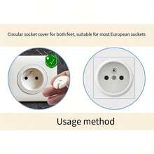 30个/25个/20个/10个装欧标/法标插头保护盖（带钥匙），婴儿安全电源插座盖，儿童安全插头盖，适用于电源插座，易于安装，坚固可靠，家庭和办公室儿童安全防护套装 - 彩色 - 查看 9