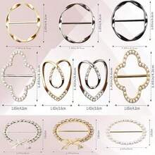 Leoon Clip para camiseta, broche, anillo de bufanda, hebilla de cinturn, hebilla de metal, redondo, clip para camisa de mujer, aleacin, clip para bufanda, nudo de seda, nudo de camisa, - 10 - Ver 3