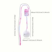 Self-Entertaining Cat Toy, Hanging Spring Plush Rabbit Ball Cat Toy - Multicolor - View 4