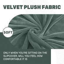 MAXIJIN Velvet Stretch Couch Cushion Covers Soft Loveseat Cushion Cover Replacement Sofa Seat Cushion Slipcovers RV Protector With Elastic Bottom (1 Piece Loveseat Cushion Cover, Pea Green) - PeaGreen - Xem 4