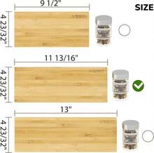 AMBIRD Bamboo Spice Drawer Organizer With Non-Slip Mat,4 Tier Jar Spice Rack Tray 95'',Seasoning Organizer For Kitchen,Cabinet,Drawers,Countertop - ColorE - View 7