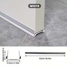 1pc Door Draft Stopper With Gray Fur, Soundproof And Air Conditioning Insulation Door Bottom Seal Strip