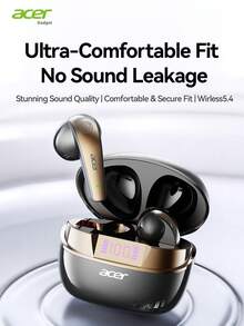 Acer OHR554 TWS Wireless Earbuds, In-Ear, High-Fidelity Stereo, Noise Cancelling, Suitable For Sports/Running, Low Latency Gaming Mode, Dolby Audio, Lightweight Touch Control Design, Comfortable Fit, Long Battery Life, Gift Recommendation, Compatible With Multiple Devices (Smartphones, Tablets, Laptops) - one-size - View 4