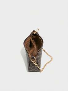 这款全新时尚经典单肩包采用防水PU材质，饰有M形印花、金属链条装饰和M形樱桃吊坠。这款法式手提/单肩包是购物的理想之选。 - 咖啡 - 查看 6