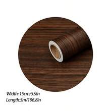 5m X 15cm Adhesivo de muebles vintage, papel tapiz de grano de madera falso para renovación de muebles, adhesivo de pared resistente al agua para gabinetes, pisos, muebles, decoración del hogar, decoración de primavera - Multicolor - Ver 14