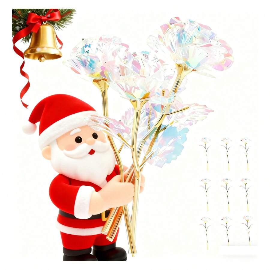 TendenciaRosa Decorativa De Cristal Colorido, Dorado, 10 Piezas DoradoCalidad premium - Dorado - Ver 1