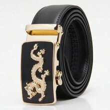 POYYAS Multicolored Mens Spiky Ratchet Genuine Leather Belt - Fashion Daily Decoration Jeans Belt With Fully Automatic Letter Buckle - Unique Design With Smooth Sliding Buckle Versatile For Formal And Casual Wear Jeans Belts - Style Type1 - 查看 14
