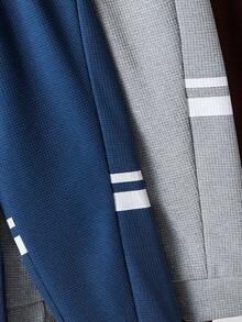 4条装儿童男童休闲抽绳裤，轻便日常裤，适合4-12岁儿童，春夏款 - 彩色 - 查看 5