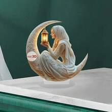 New Cross Border Multi-Style Moon Lighthouse Character Acrylic 2D Ornament Festival Home Desktop Decor