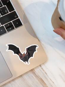 100 PCS Gothic Bat Stickers Collection With Halloween Theme Graffiti Vinyl Stickers For Scrapbook, Journaling, Laptop, Bumper, Skateboard, Water Bottles, Computer - 彩色 - 查看 5