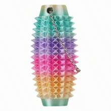 1个3D打印渐变色按摩滚轮钥匙扣，带纹理凸点和透气孔的感官按摩工具，模块化设计，有助于放松肌肉、缓解压力，是缓解压力、放松身心的完美礼物，也是送给朋友的独特礼物。 - 彩色 - 查看 10