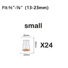 8/24 piezas Protectores de piso para patas de silla, almohadillas de muebles para pisos de madera dura, tapas de silicona para patas de silla, protegen los pisos de rayones y reducen el ruido, almohadillas de fieltro suave para un contacto suave con el piso, adecuado para uso doméstico y de oficina - redondo - Ver 8