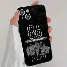 Custodia per telefono Anime Eighty Six, in morbido silicone nero, compatibile con 16, 15, 14, 13, 12, 11, X, XR, Plus, Pro, Max Plus, compatibile anche con 17, 17 Pro e 17 Pro Max - z9 - Visualizzare 9