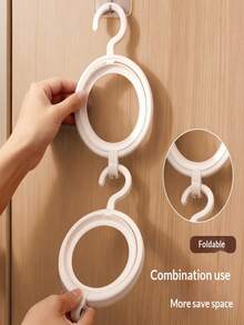 多功能壁挂式帽子围巾收纳整理架，家用衣柜门挂式支架 - 彩色 - 查看 4