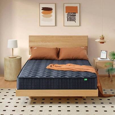 マットレス クイーン 極厚20cm 高反発 マットレス ポケットコイル 696個高密度コイル 線経2. 0ｍｍ 並行配列 やや硬め 体圧分散 通気性 圧縮梱包でお届け ぐっすり眠りに入る（160*195*20cm） グレー