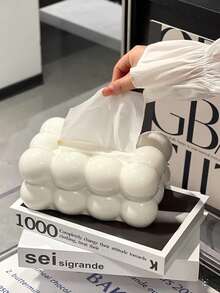 Luxury Soft Cloud Tissue Box, High-End Decorative Tissue Holder For Living Room, Bathroom, Toilet, Home Use - Multicolor - View 7