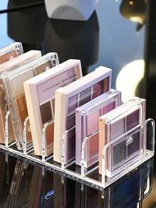 1pc Transparent Makeup Organizer Tray, Desk Drawer Divider, Cosmetic Display Stand