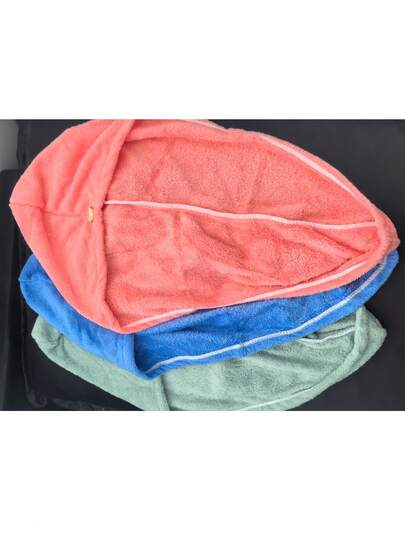 新款加厚双层珊瑚绒女士干发巾帽，超强吸水速干干发巾/浴巾