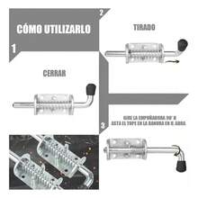 TendenciaCerrojo Pasadores Pestillo De Resorte De Acero InoxidableCalidad premium - Plateado - Ver 4