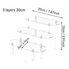 1 قطعة حامل عرض طاولة الحلوى من الأكريليك، رف عرض على المكتب لحفلة عيد الميلاد، ديكور حفل الزفاف، لوازم حفل الزفاف، اكسسوارات الزفاف، حامل كيك. رفوف متعددة الطبقات لعرض العطور ومستحضرات العناية بالبشرة والمستحضرات التجميلية في غرفة المعيشة والحمام والنوم وديكور المنزل. - متعدد الألوان - مشاهدة 7