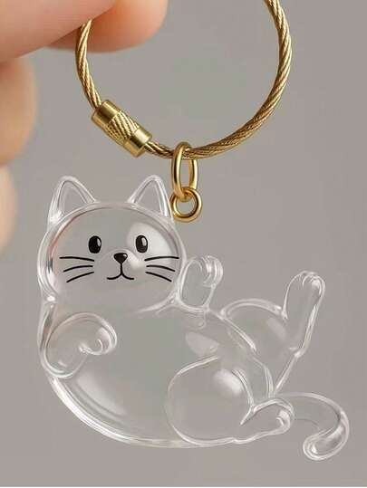 Transparent Pet Hair Storage Pendant, Dog/Cat Hair Collection Box Keychain, Portable Pet Hair Capsule Keyring Souvenir