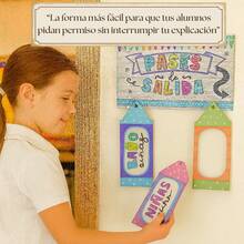 TendenciaAñoranza Letrero Escolar Con Pases De Salida Niños Y Niñas Pases De SalidaCalidad premium - 1 - Ver 6