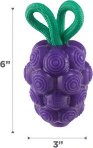 Outward Hound Dental Grapes Dog Toy &Amp; Treat Stuffer, 6″ X 3″ Grape-Scent Interactive Chew For Dogs, Helps Clean Teeth, Promote Healthy Gums &Amp; Mental Enrichment, Reduce Boredom &Amp; Support Dental Health - ColorC - 查看 6
