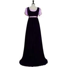 Cosplay Costume Dress With Robe Vintage Regency Dress Victorian Ball Gown Empire Waist Gowns Dress For Women (XS, Purple) - Nhiều màu - Xem 4