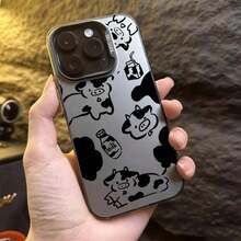 おしゃれなスマホケース 11/12/13/14/15/15pro/15 Plus/15 Promax/7plus/8plus/11pro/12pro/13pro/14pro/11promax/12promax/13promax/14promax/14plus/5 - 透明な黒 - チェックする 4