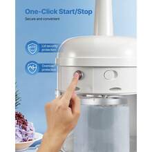 Máquina comercial para raspar hielo esponjoso, 220 lb/h, trituradora de hielo eléctrica, color blanco - 220 libras/hora - Ver 5