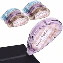 Scrapbook Tape, 4 Pack Double Sided Tape Roller Crafts, Adhesive Runner Scrapbooking Supplies Journaling School Office Teacher Supplies And Adults, 0.3INx 26FT - 0.3吋 x 26英尺 + 6 - 查看 1