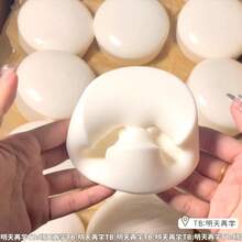 1个逼真椰奶果冻造型慢回弹减压捏捏乐，适合青少年和成人 - 白色 - 查看 7