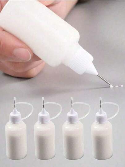 Empty Glue Bottle With Precision Applicator Tip, Refillable, Liquid Dispenser Bottle/Dropper Bottle, Easy Squeeze Applicator, Suitable For Paper Crafting DIY, School