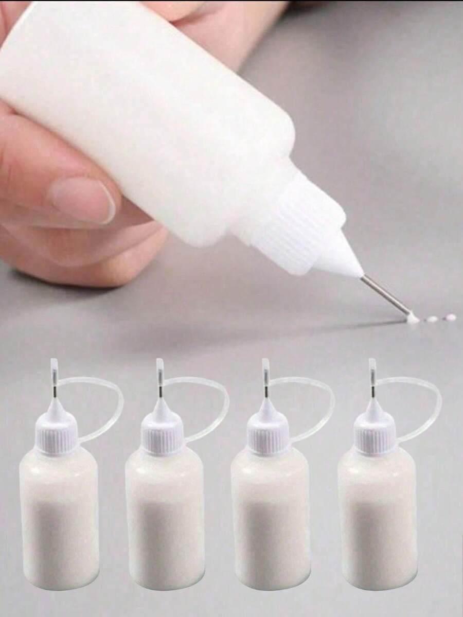 Chai đựng keo rỗng có đầu nhỏ giọt chính xác, có thể nạp lại, chai phân phối/chai nhỏ giọt dạng lỏng, đầu bóp dễ sử dụng, thích hợp cho các dự án thủ công giấy DIY, trường học. - Nhiều màu - Xem 1