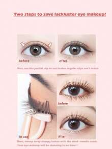 1支粉色双头睫毛梳：一端可深入梳理结块的睫毛膏，另一端可修饰睫毛尖端和下睫毛等细小部位——功能齐全，助您打造完美眼妆。也可作为眉刷、眼影刷和螺旋刷使用。赠品 - 藕粉色 - 查看 6